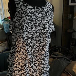 Eliza J Black and White Floral Mini Dress